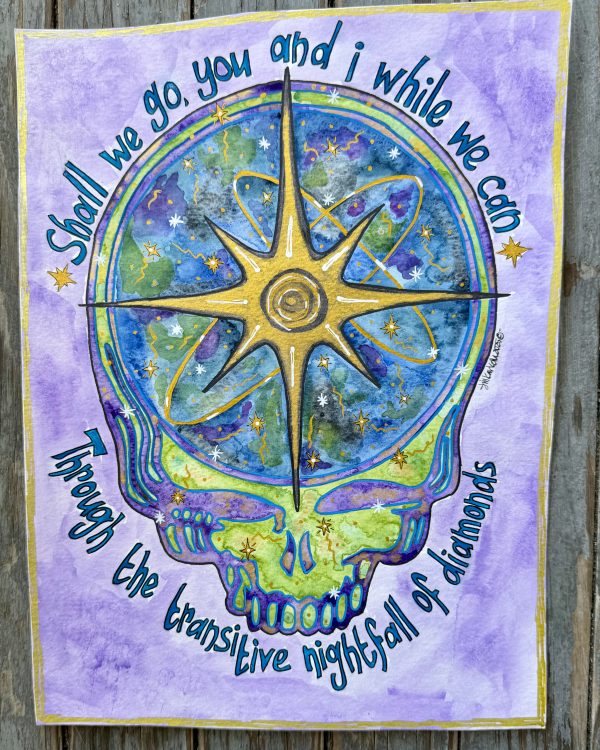 Dark Star Original Watercolor 9x12 Unframed
